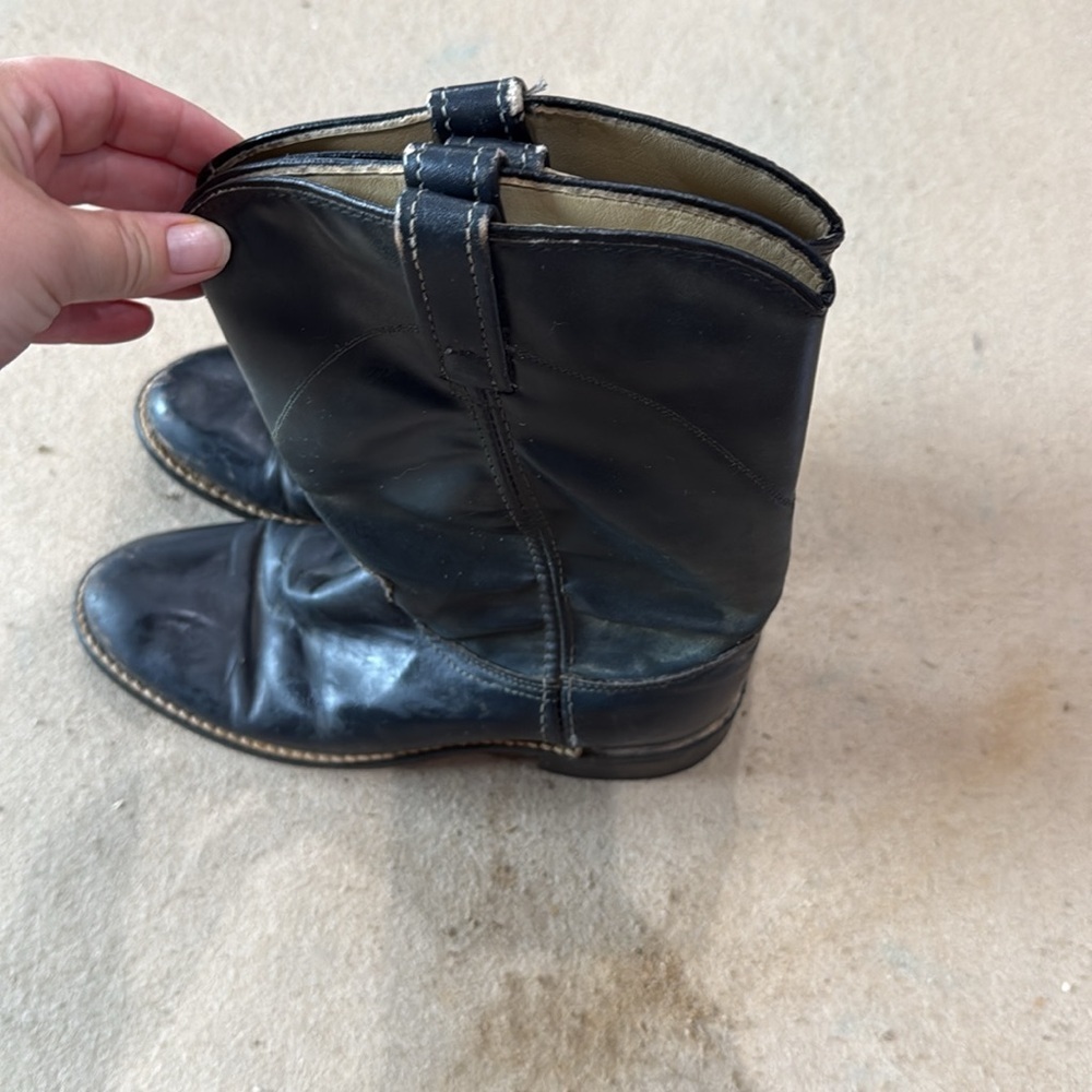 Women’s ACME Black Leather Boots - Picture 4 of 6